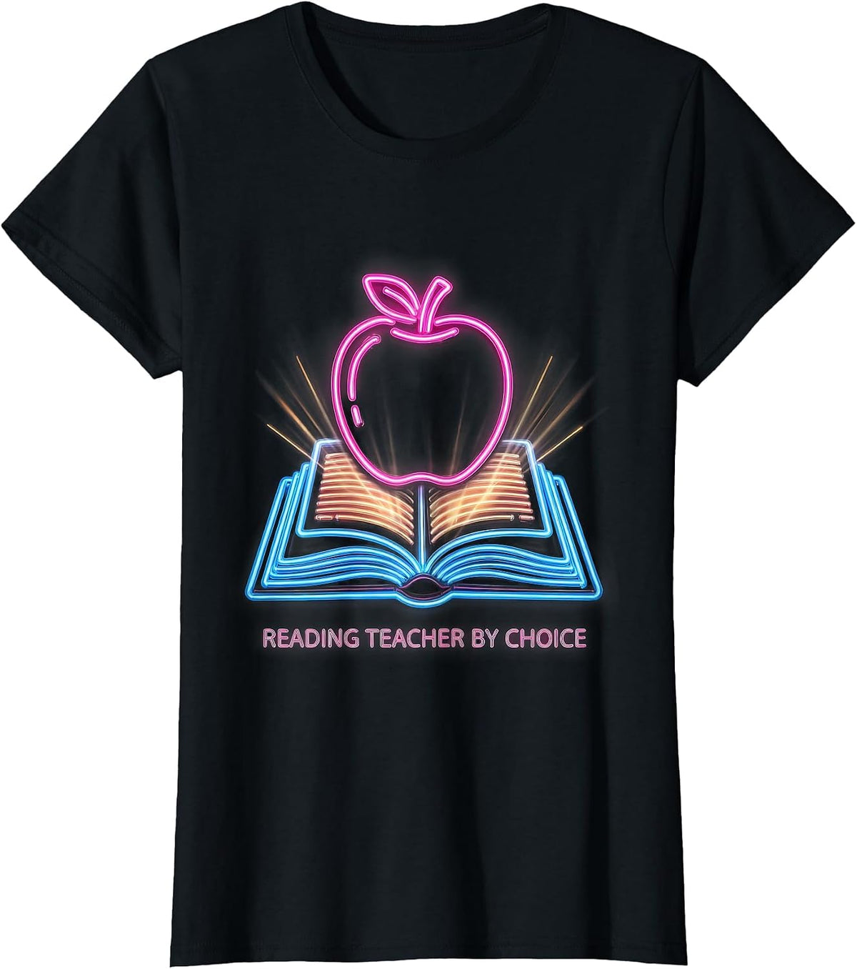 Reading Teacher By Choice Educator Design T-Shirt - Black