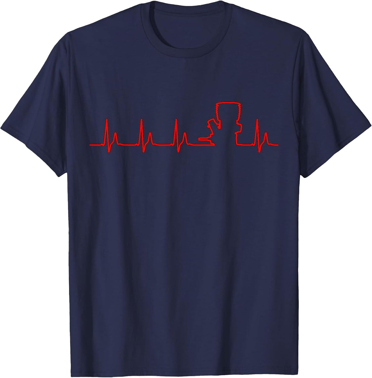 RC Driver Heartbeat with Nitro Motor for RC T-Shirt - Navy Blue