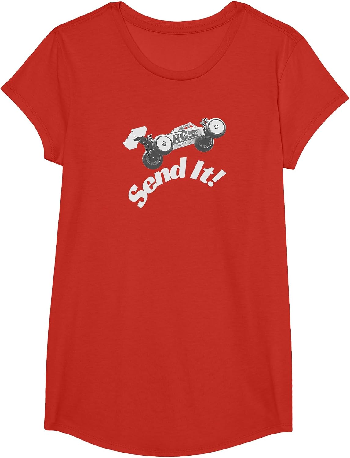RC Racing, Send it! Radio-Controlled Cars T-Shirt - Girls Red