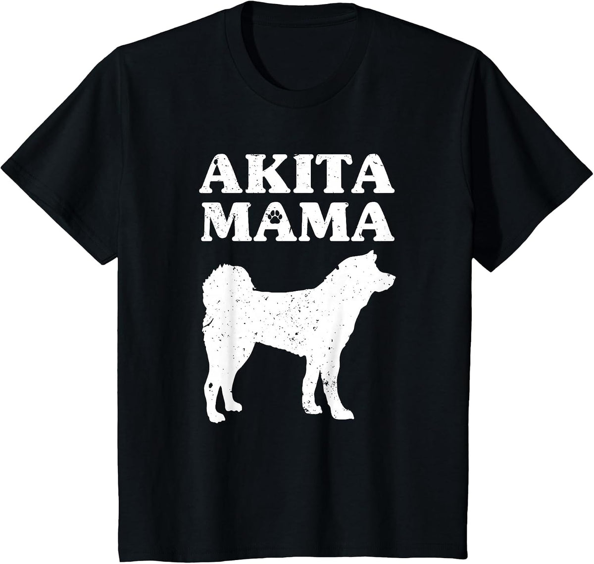 Funny Akita Inu Design Women Mothers Akita Lover Pet Dog Mom T-Shirt - Black