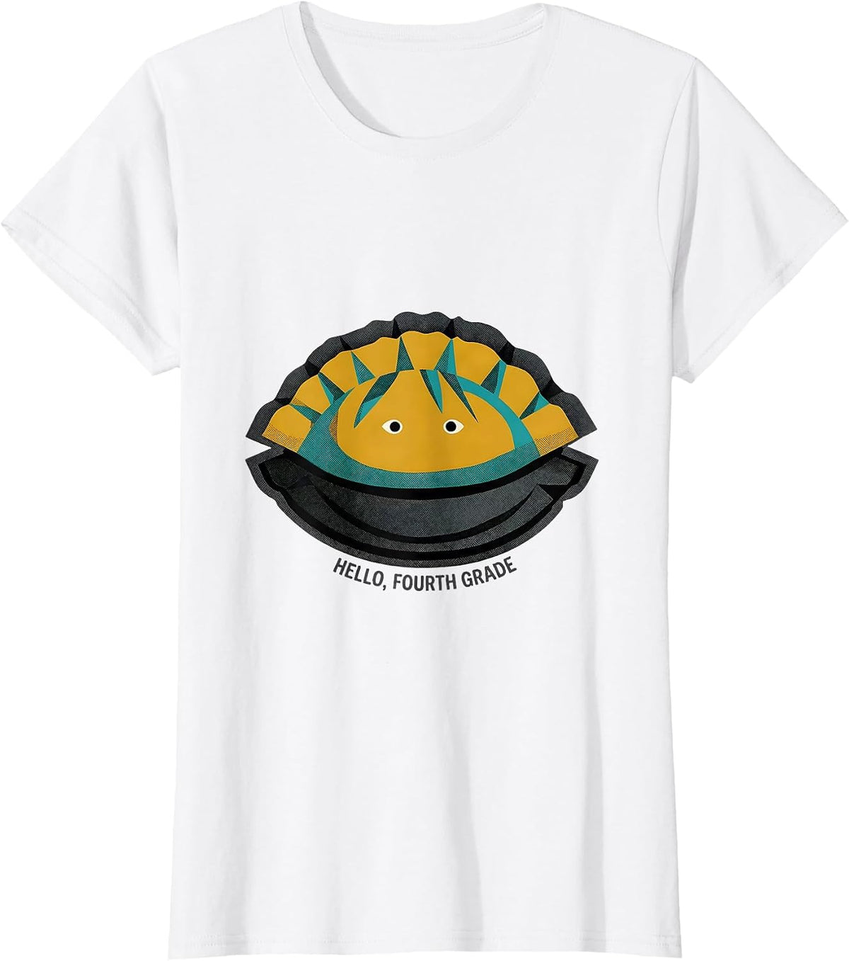 Hello, Fourth Grade Midcentury Modern Kawaii Dumpling Girl T-Shirt - White