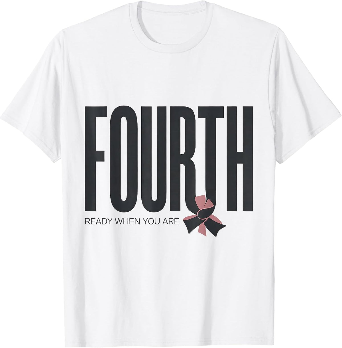 Men's Fourth Grade Ready When You Are Coquette Back To School Girl T-Shirt - White