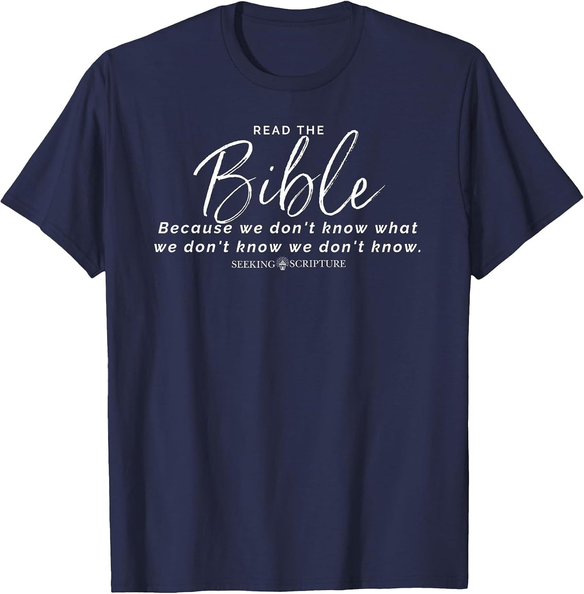 Read The Bible T-Shirt - Navy Blue