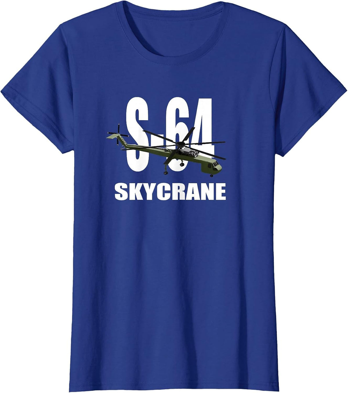 S-64 Skycrane CH-54 Tarhe Helicopter Tshirt T-Shirt - Royal Blue