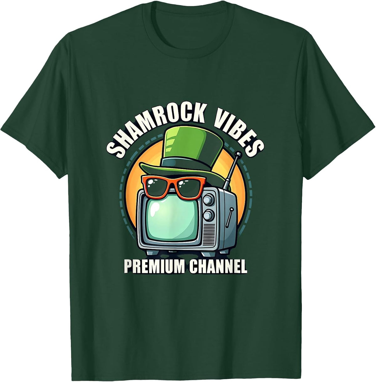 Shamrock Vibes St Patricks Day Mens Design T-Shirt - Dark Green
