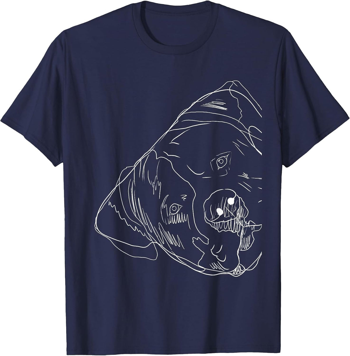 Funny Dog American Bulldog T-Shirt - Navy Blue