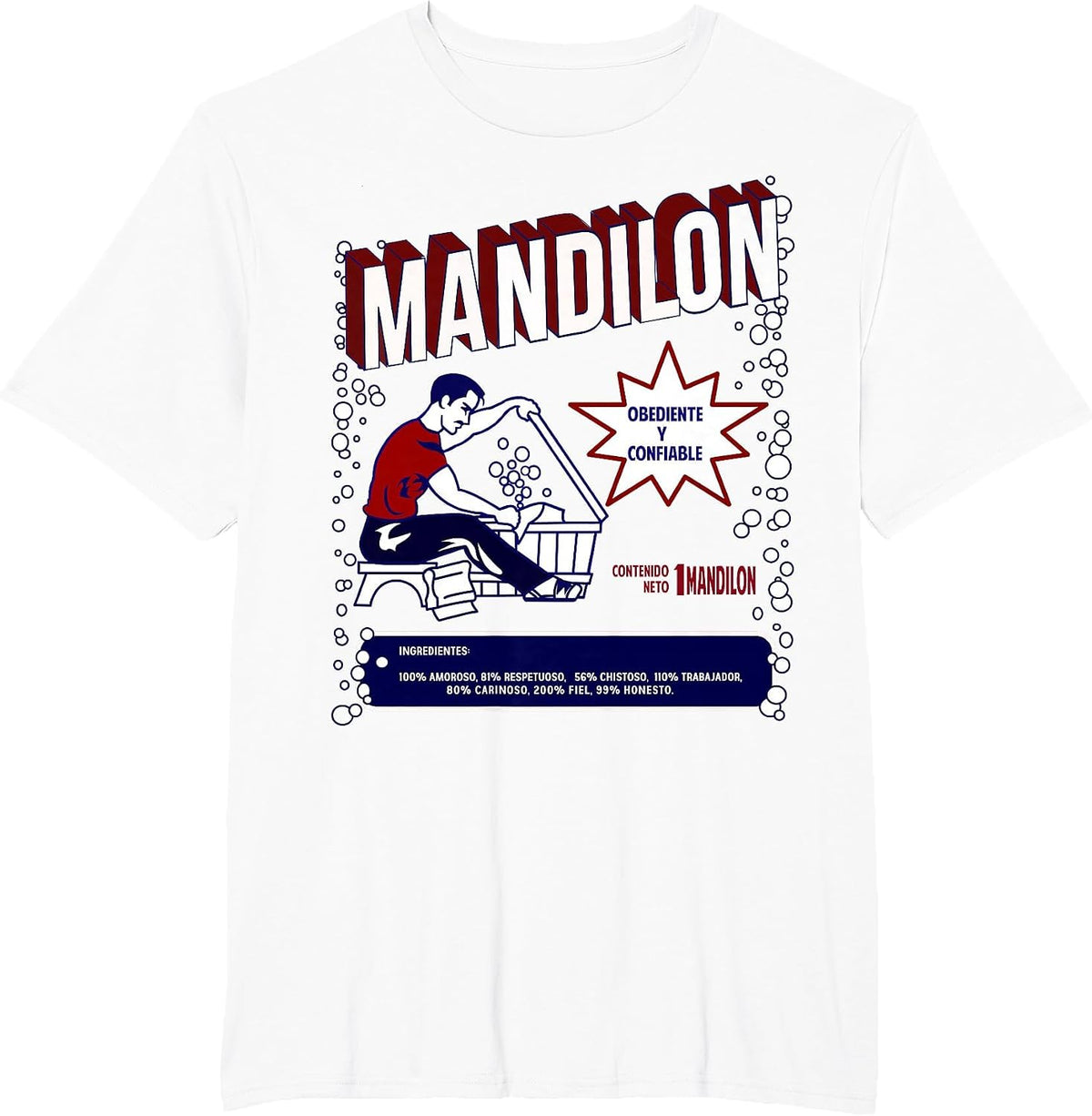 Mandilon Funny Mexican Dad T-Shirt - White