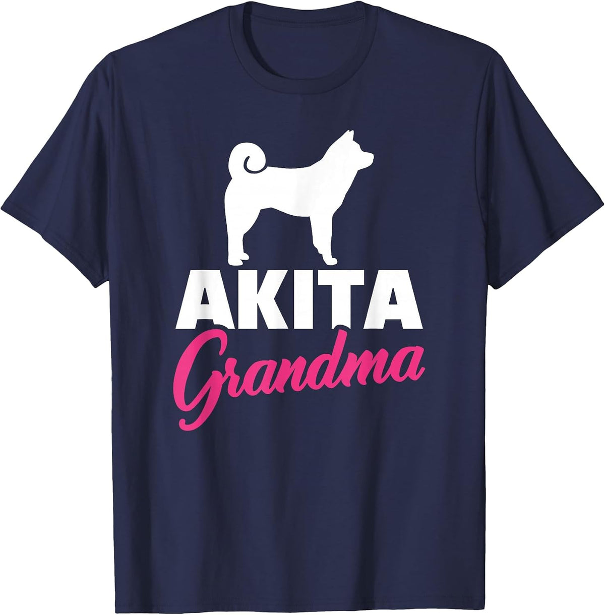 Akita Grandma T-Shirt - Navy Blue