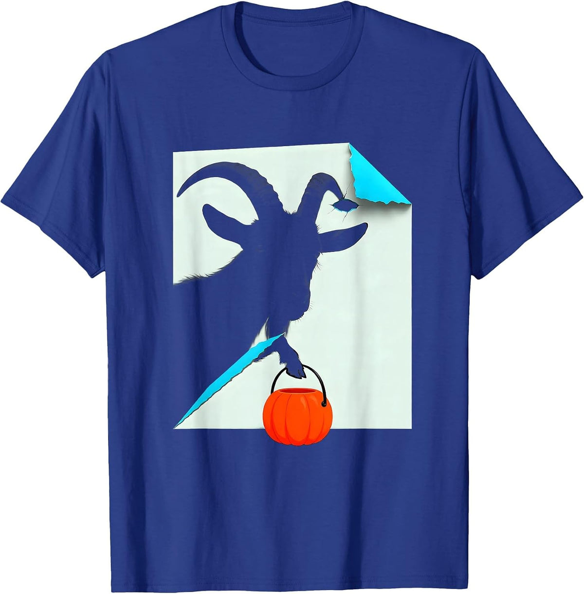 Goat Ghost Spooky Halloween Farm Animal Lover T-Shirt - Royal Blue