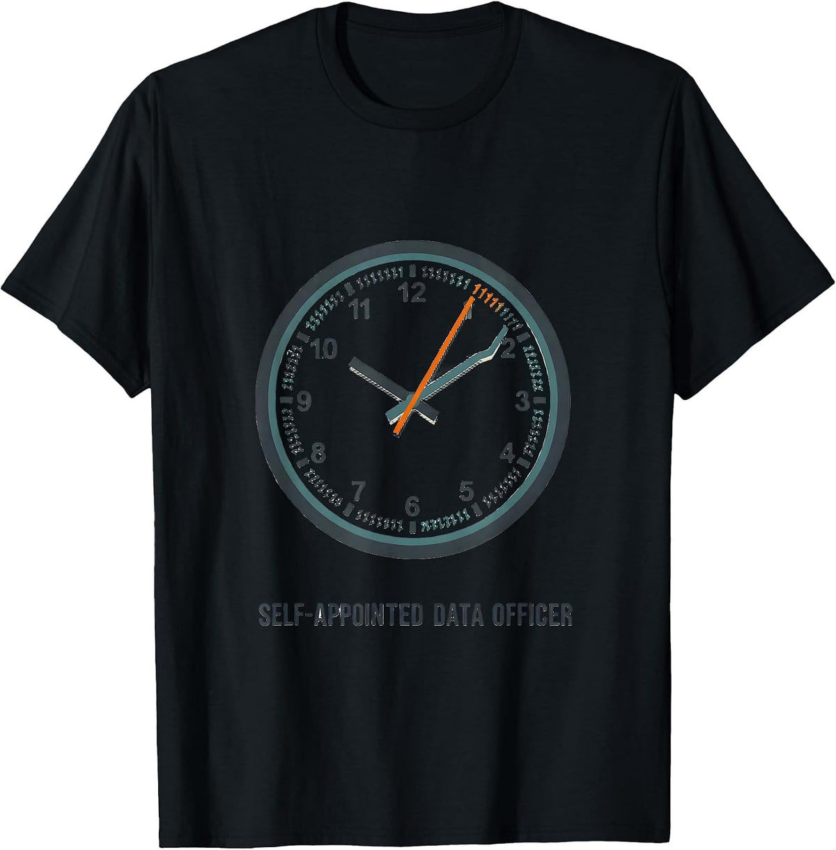 Men's Self-Appointed Data Officer Editorial Conceptual ABA T-Shirt - Black