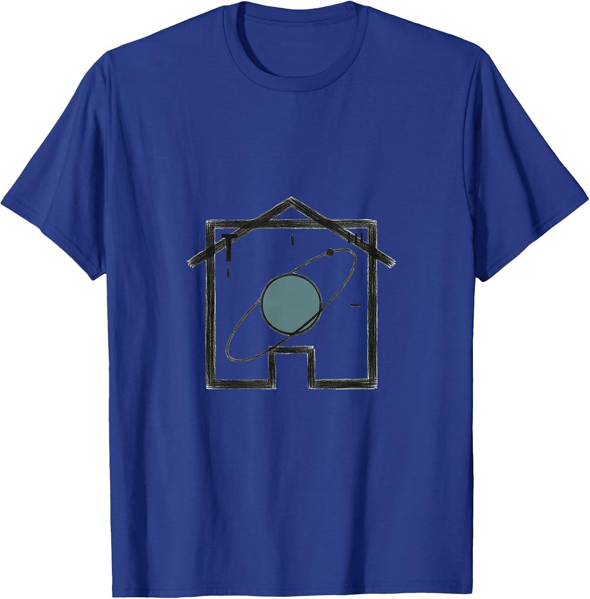 Men's Periodic Table House Minimalist Science Nerd Humor T-Shirt - Royal Blue