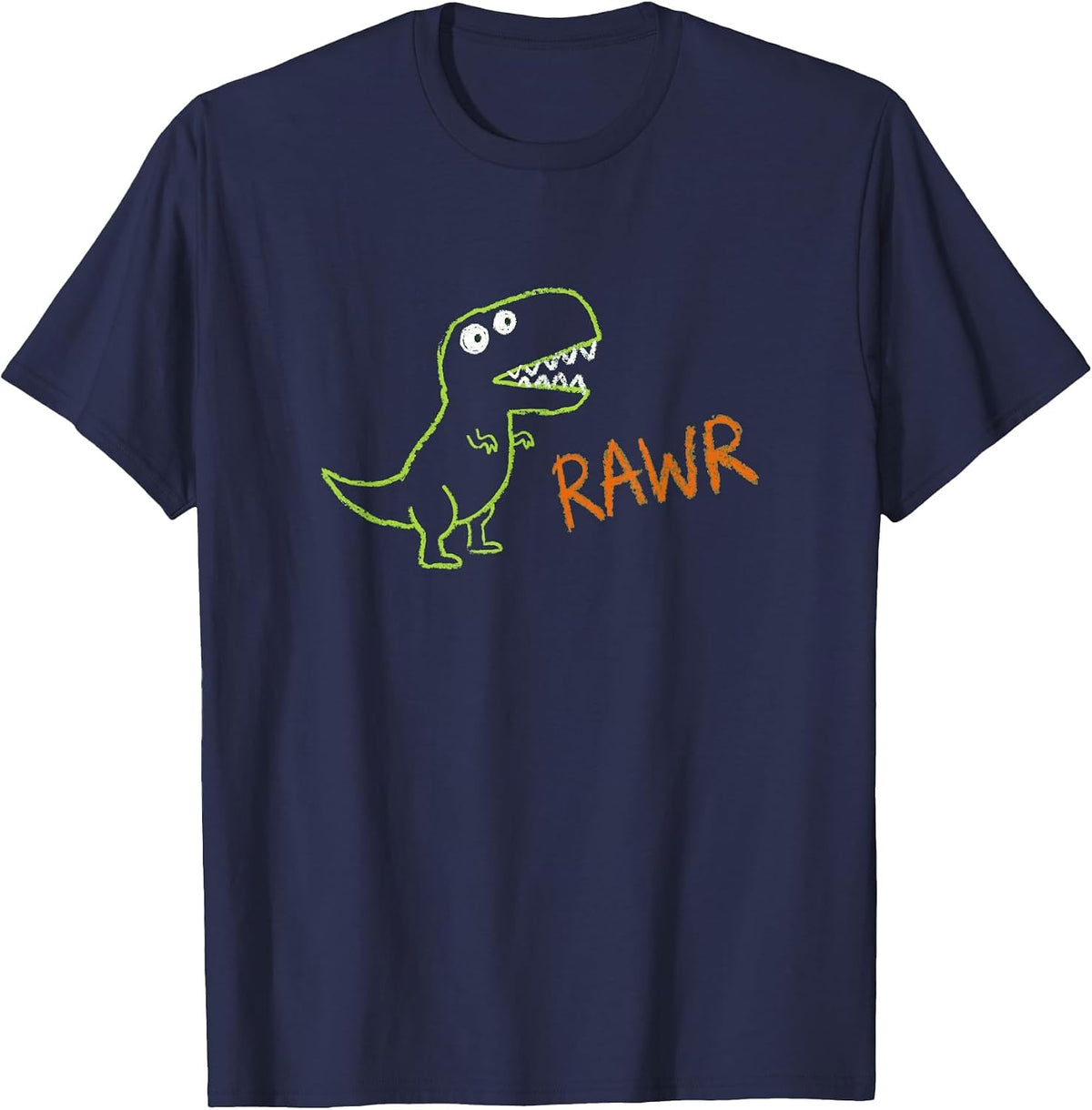 Rawr Dinosaur Kids Design for Little Paleontologists T-Shirt - Navy Blue