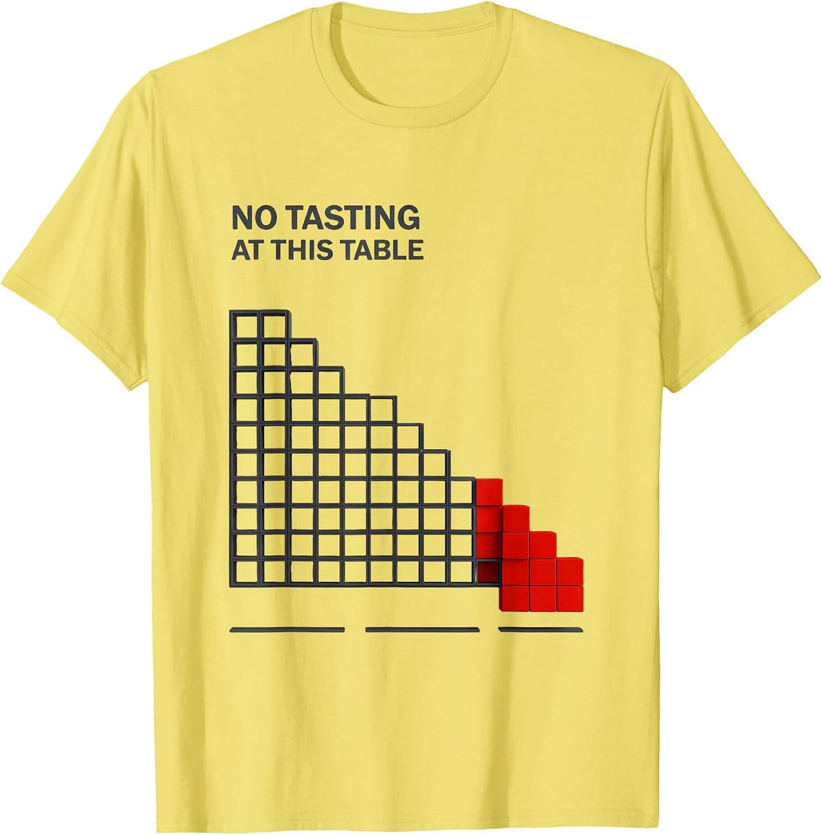 Men's No Tasting At This Table Funny Periodic Table Science T-Shirt - Lemon Yellow