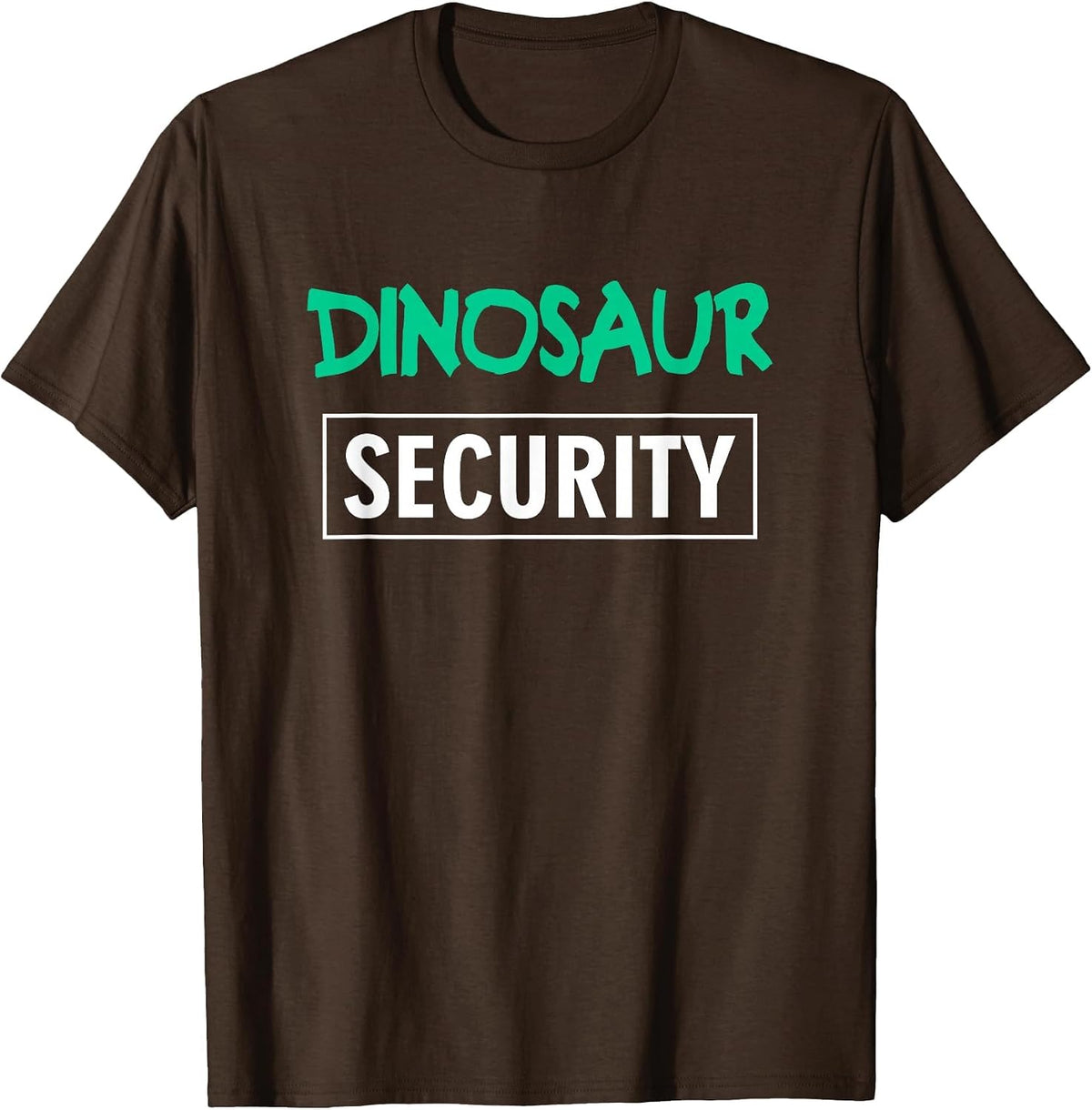 Dinosaur Security Parents Dads Moms Funny Halloween Costume T-Shirt - Brown