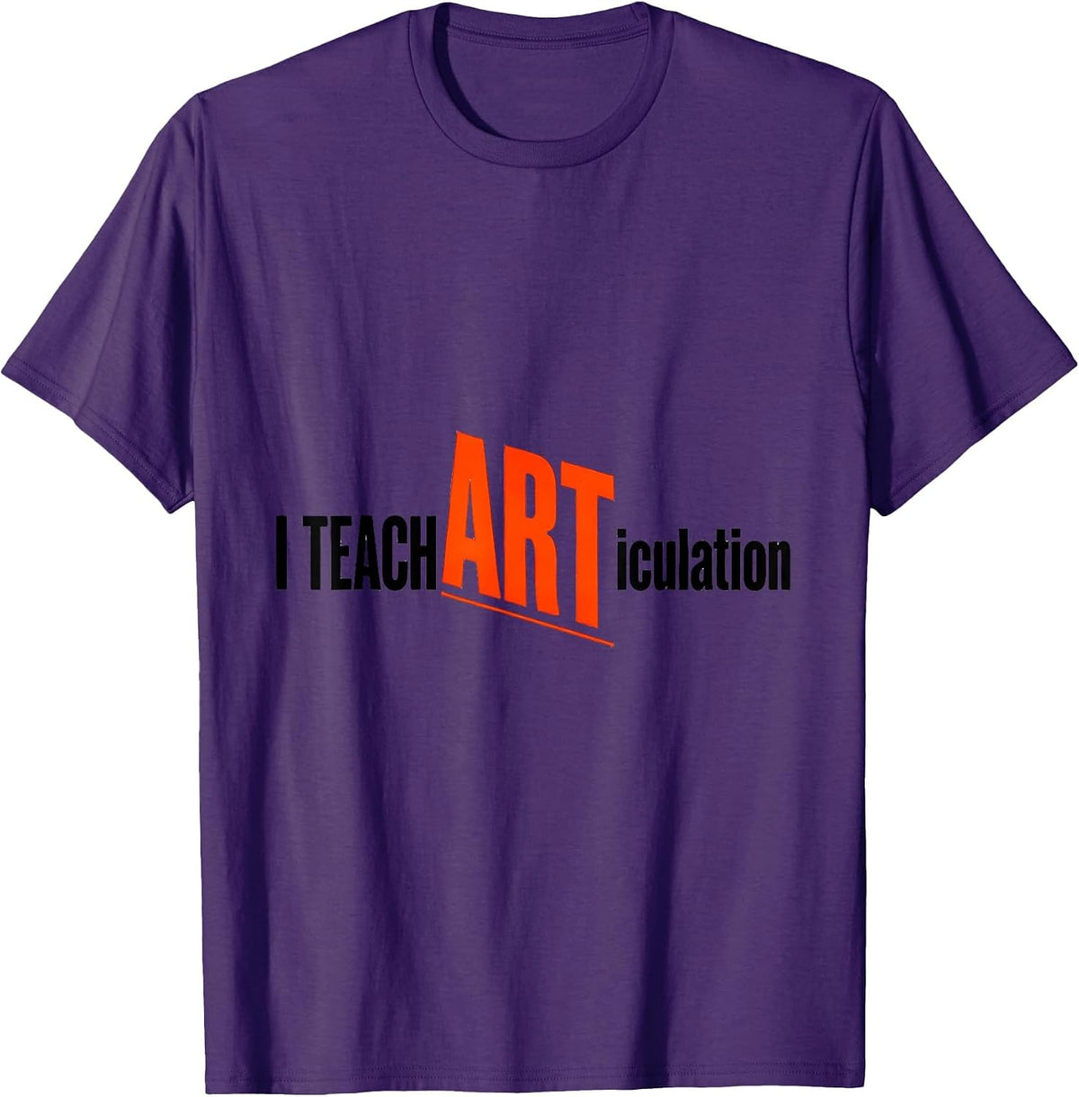 Men's I Teach ARTiculation Funny Speech Language Pathologist SLP T-Shirt - Purple