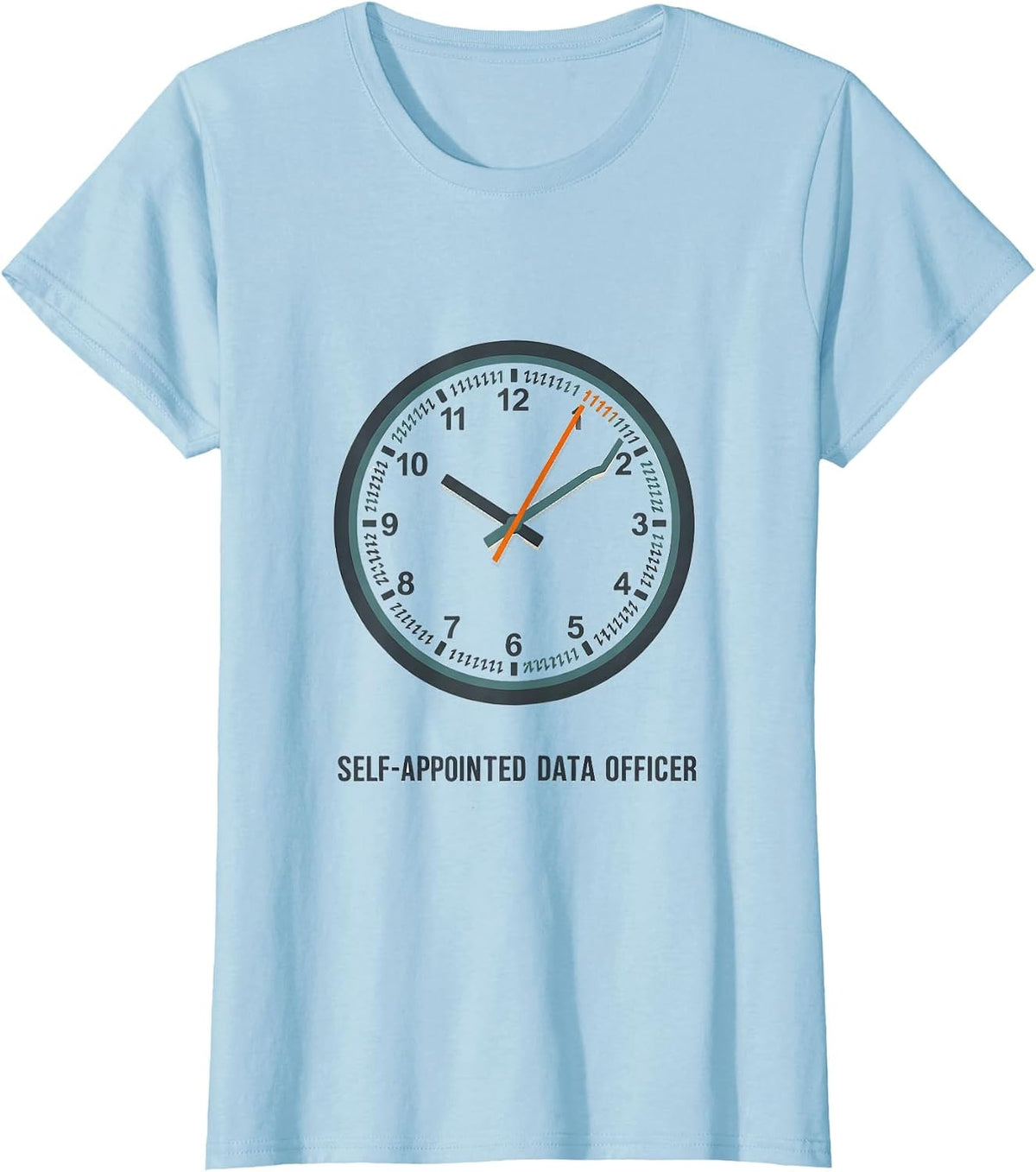 Women's Self-Appointed Data Officer Editorial Conceptual ABA T-Shirt - Baby Blue