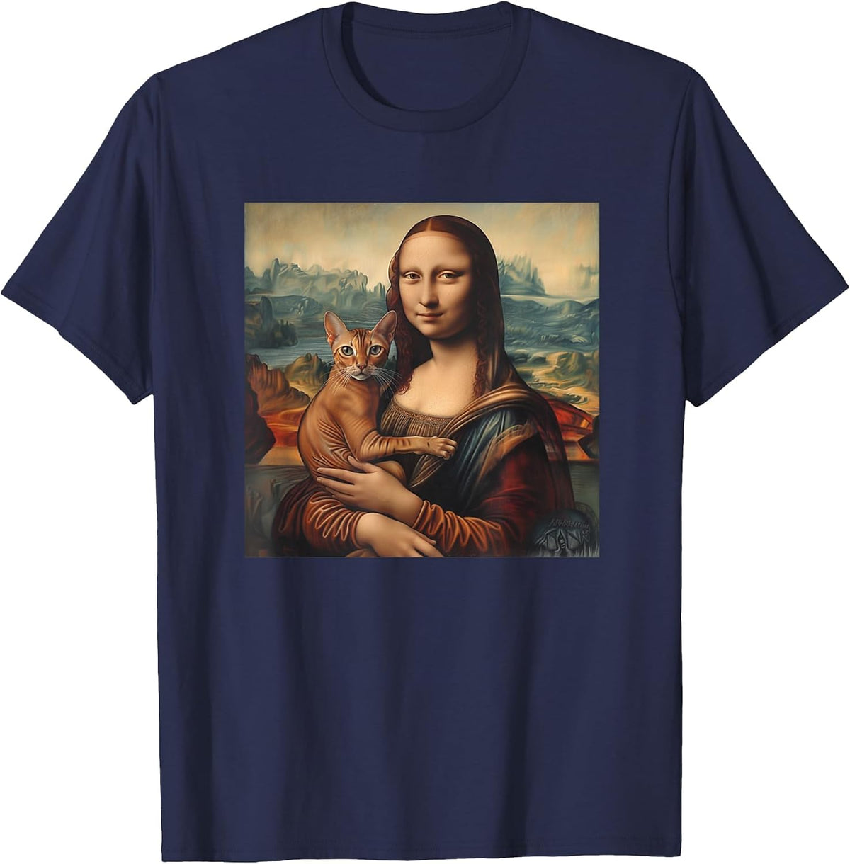 Abyssinian Cat Shirt Abyssinian Cats T-Shirt - Navy Blue
