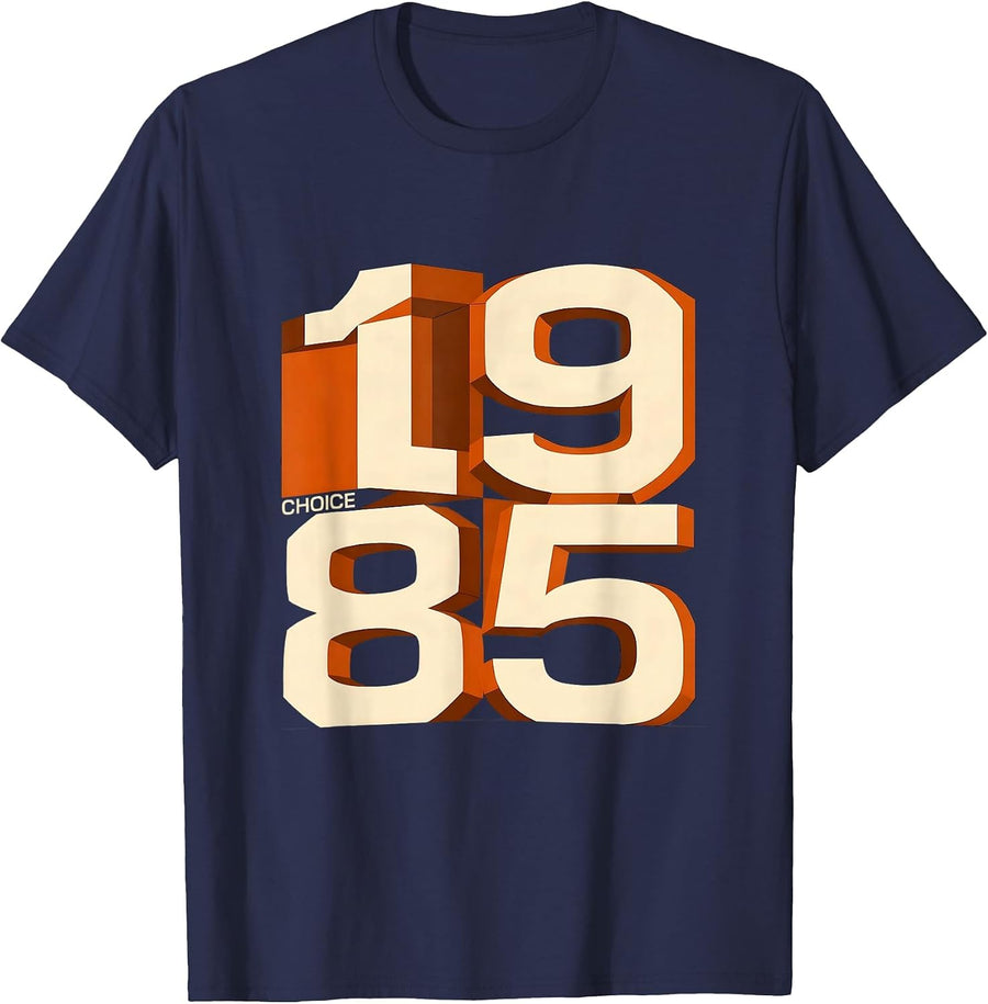 CHOICE 1985 Vintage Retro Birthday Nostalgia Gen X Gift T-Shirt - Navy Blue