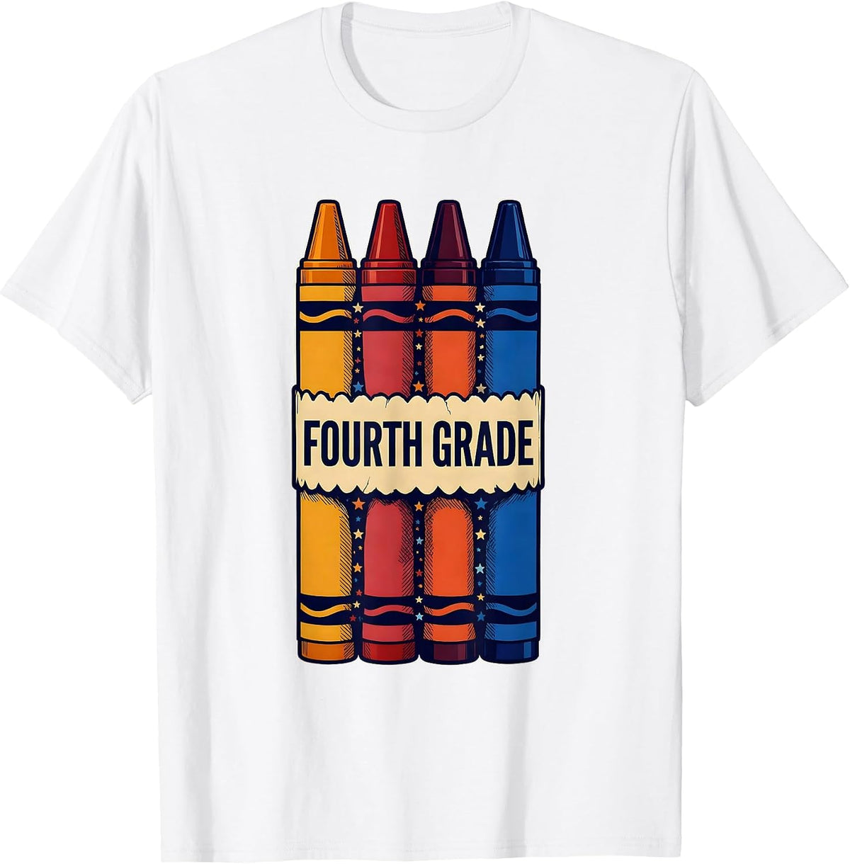 Men's FOURTH GRADE For Boys Girls Back To School First Day Fourth T-Shirt - White