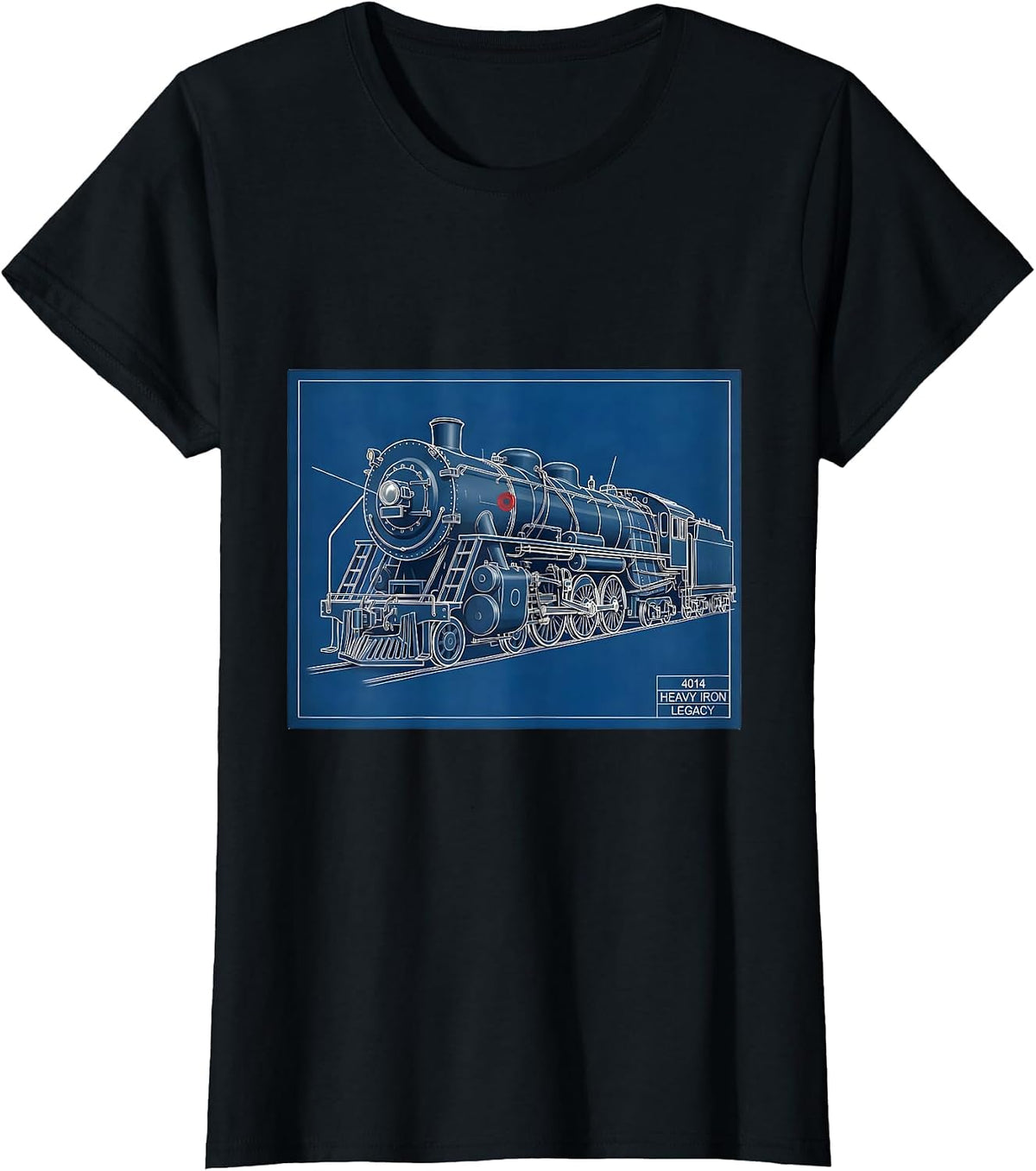 4014 Heavy Iron Legacy Steam Locomotive Railroad Enthusiast T-Shirt - Black