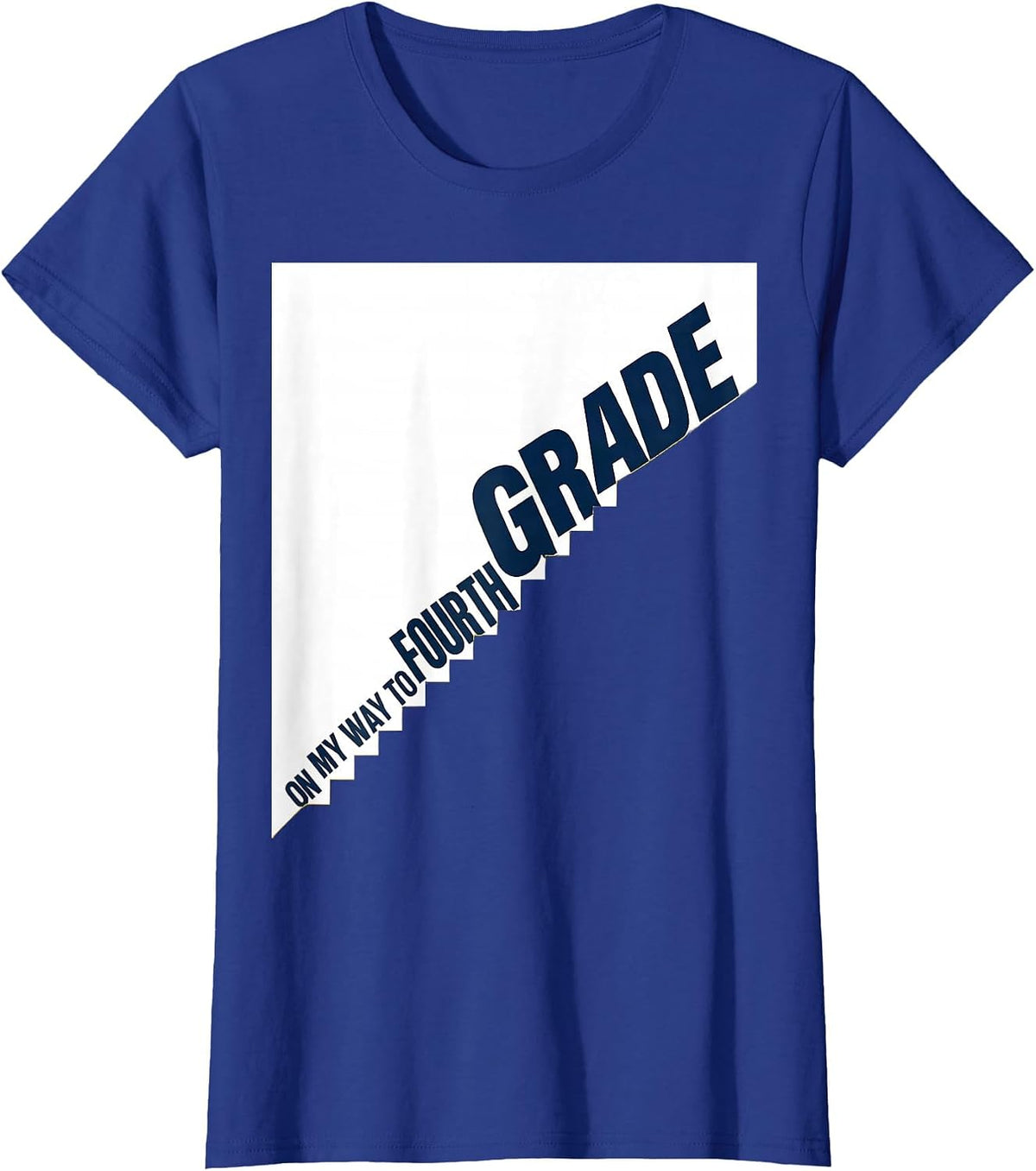 Women's On My Way To Fourth Grade Playful Back To School Student T-Shirt - Royal Blue
