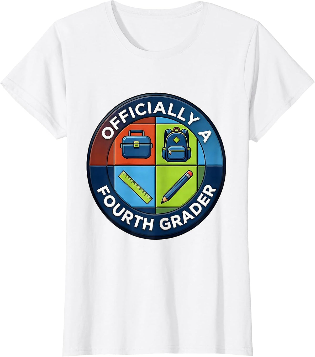 Women's Officially A Fourth Grader Back to School Fourth Grade Pride T-Shirt - White