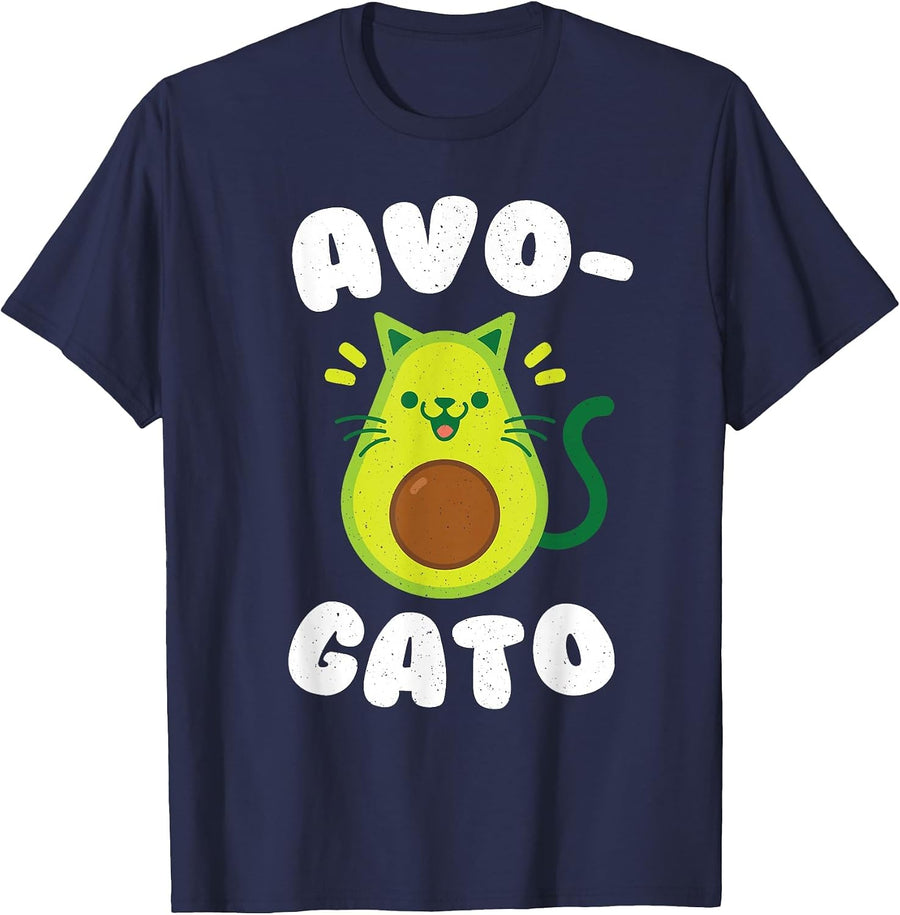 Cinco De Mayo Shirts Cinco De Meow Avogato Cat Avocado Shirt T-Shirt - Navy Blue