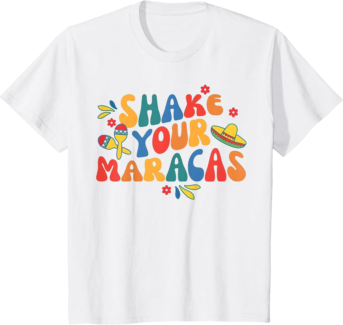 Groovy Shake Your Maracas Final Fiesta Bachelorette Party T-Shirt - White