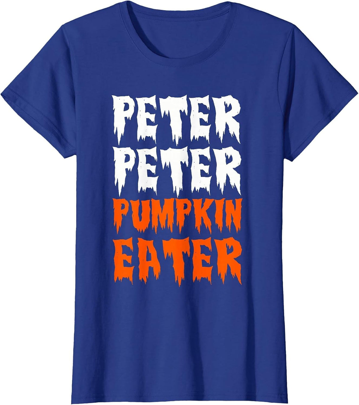 Peter Pumpkin Costume Eater for Couples Matching Halloween T-Shirt - Royal Blue