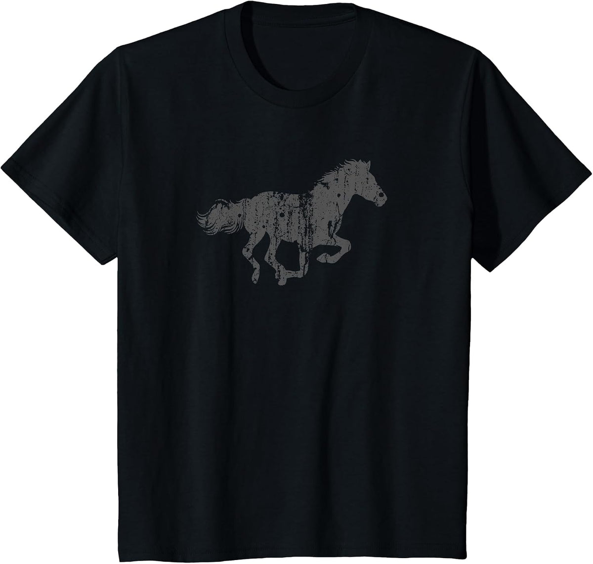 Horse Vintage Design - Horse Print T-Shirt - Black