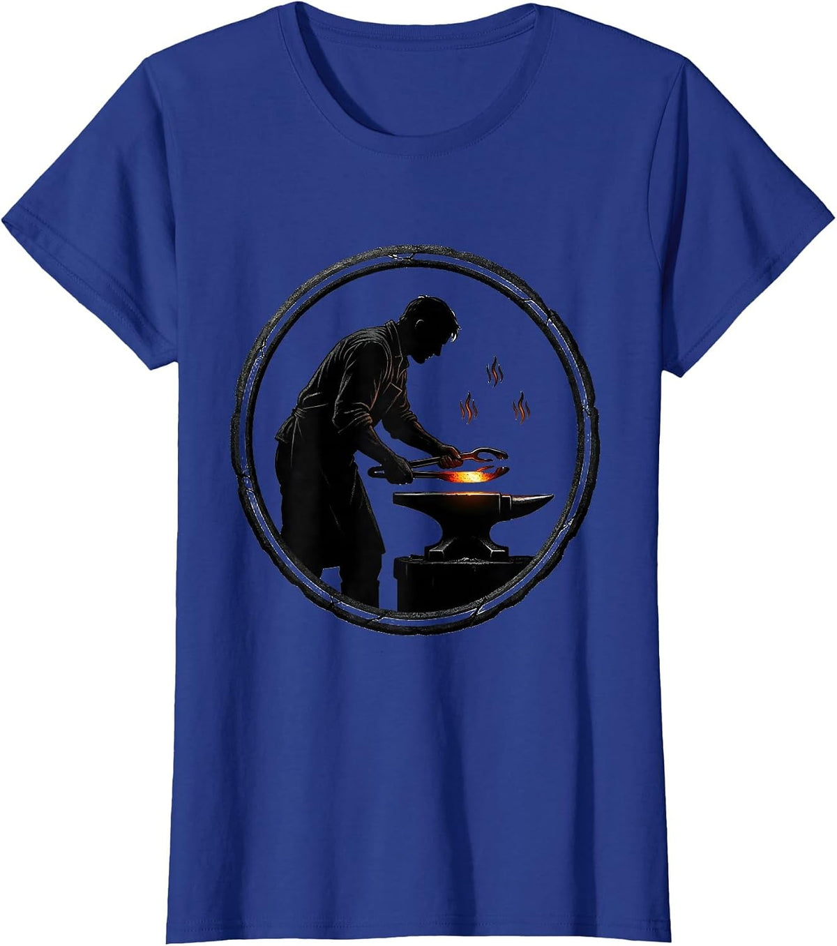Women's Sealed Forge Badge Blacksmith Craft Pride Gift T-Shirt - Royal Blue