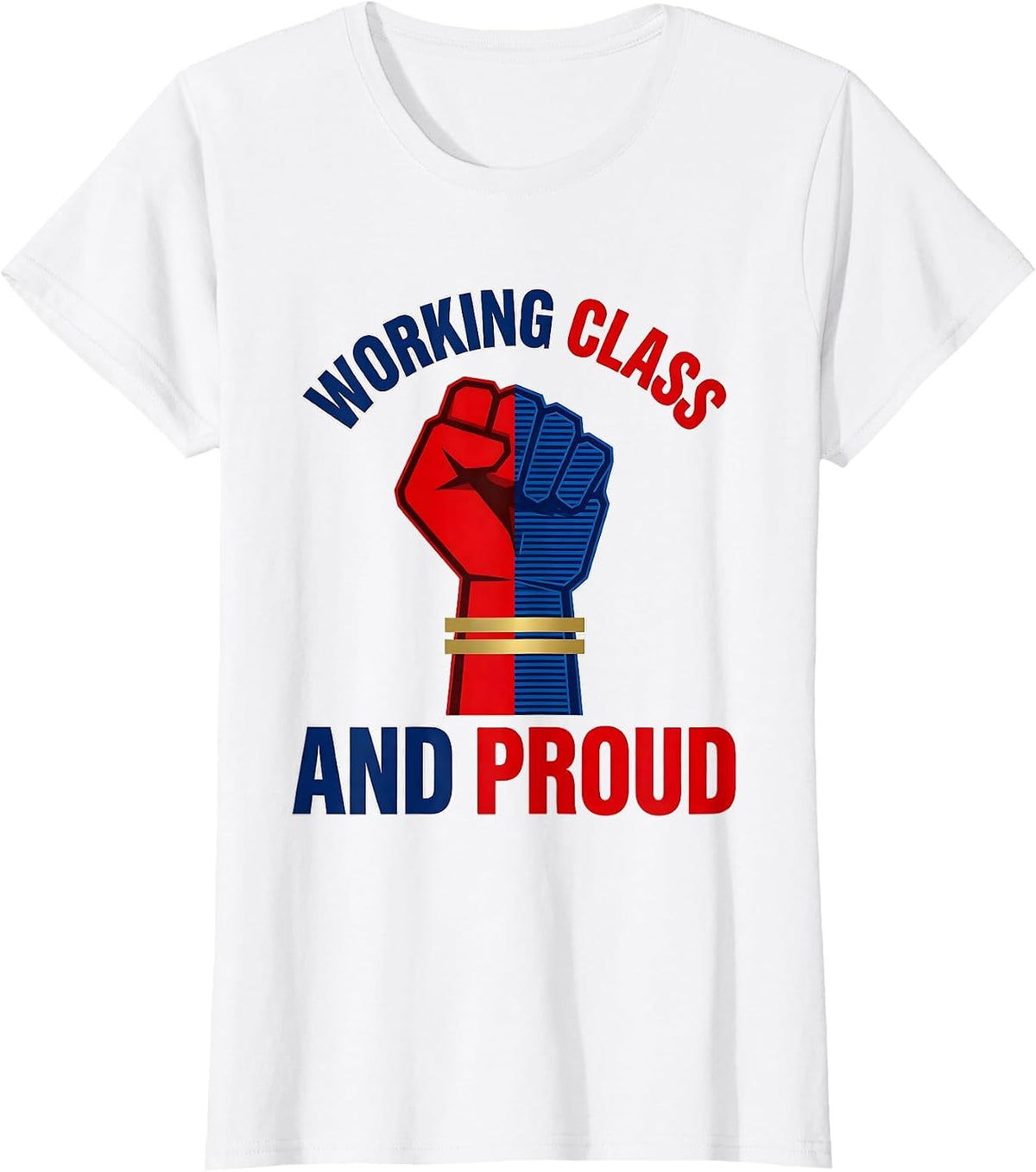 Working Class and Proud Labor Day Graphic T-Shirt - White