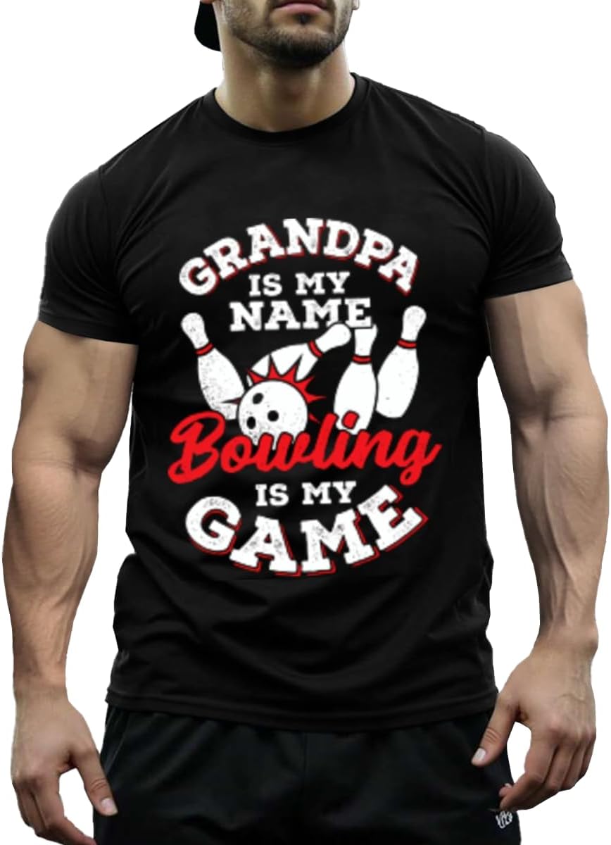 T-Shirts,Halloween Coding Boo Lean,Casual, Unisex Graphic Tee - Grandpa is My Name Waterpolo is My Game
