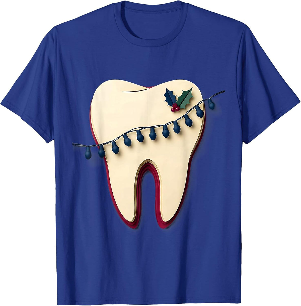 Broad Tooth Dental Christmas Dentist Team Humor T-Shirt - Royal Blue