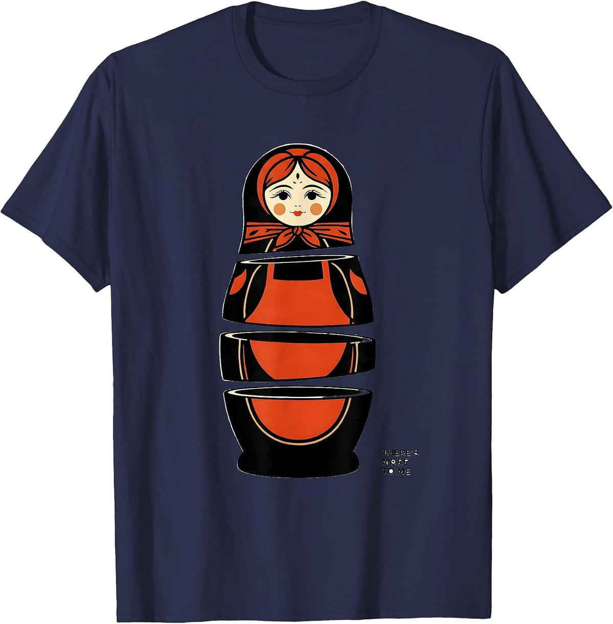 Men's There's More To Me Exploded View Russian Folk Costume T-Shirt - Navy Blue