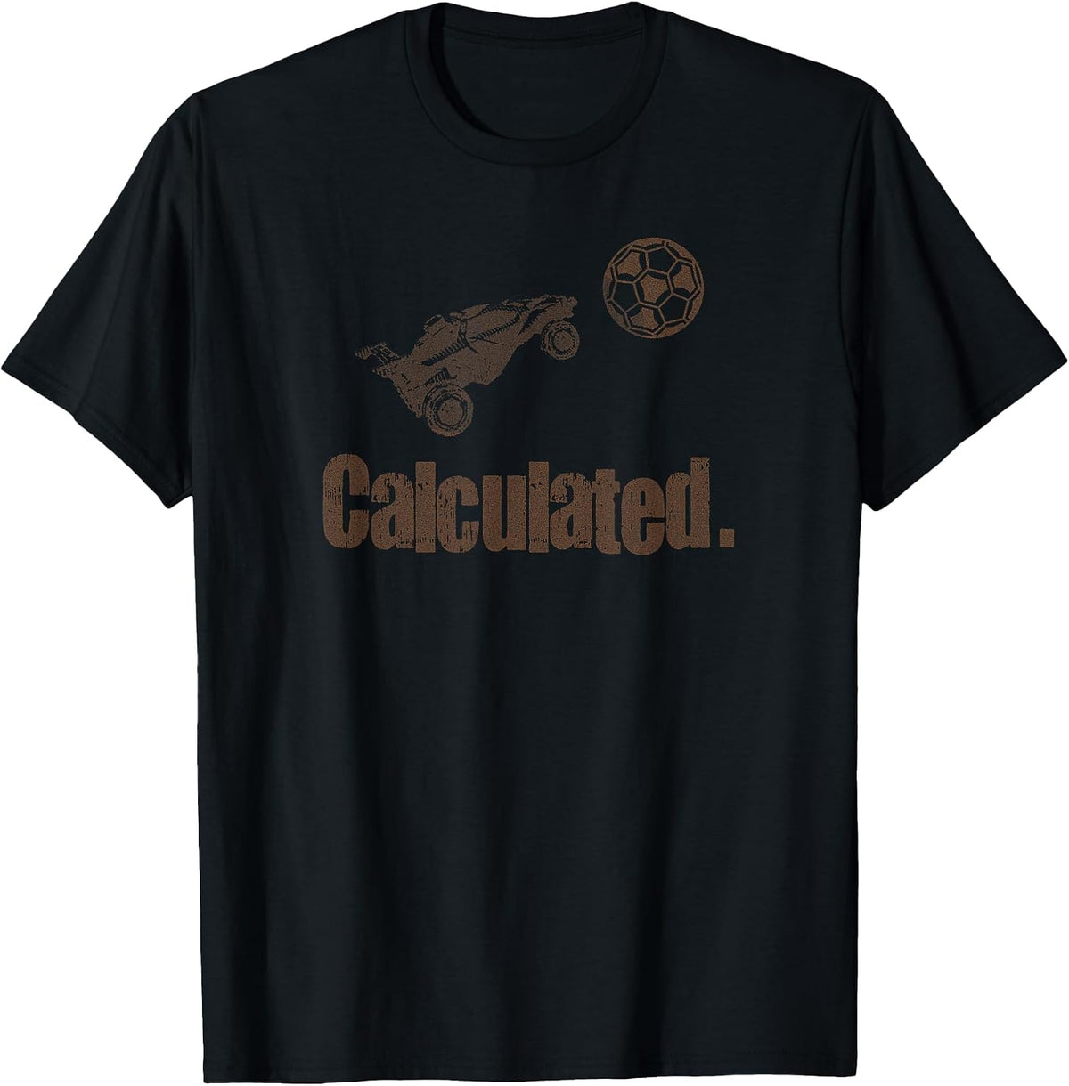 Calculated Vintage Retro Rocket Soccer RC Car T-Shirt - Black