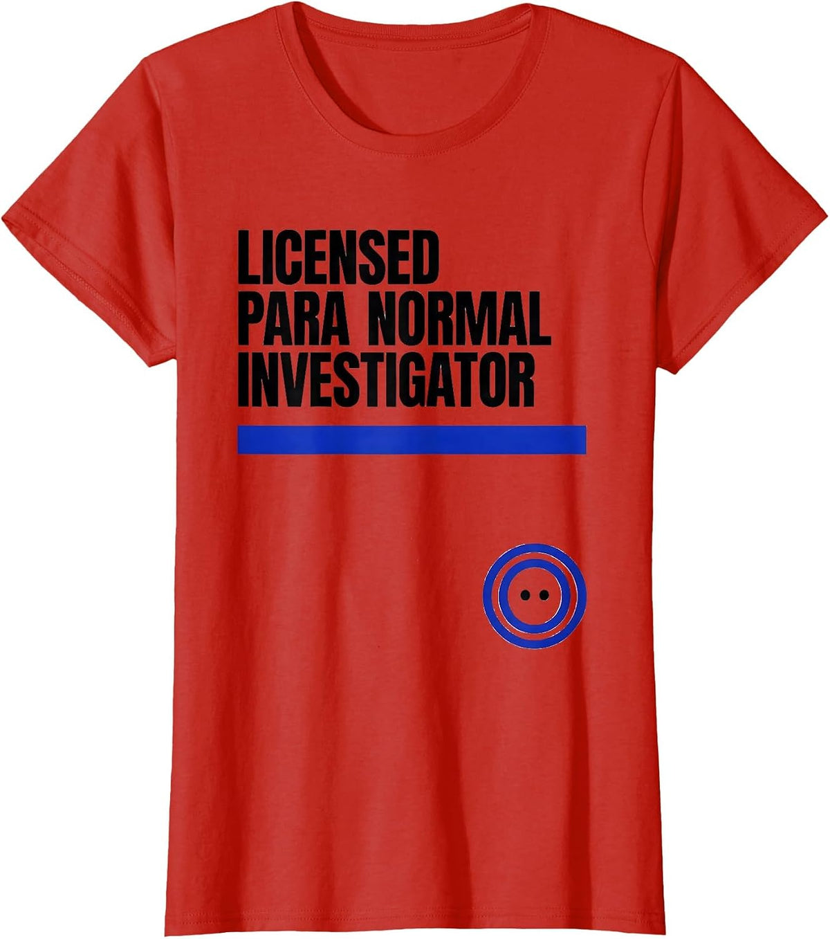 Women's Licensed Para Normal Investigator Funny Ghost T-Shirt - Red