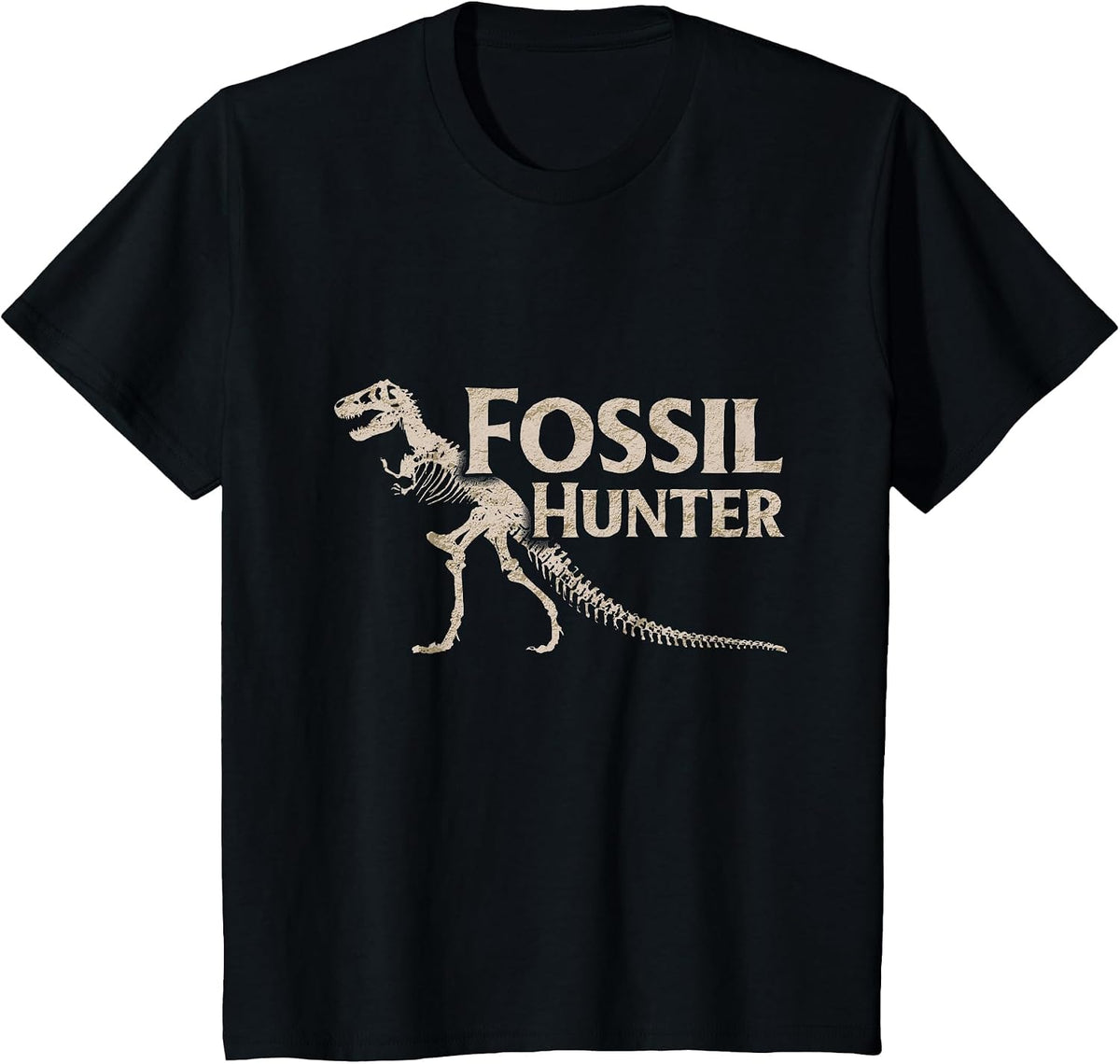 Fossil Hunter Dinosaur T-Shirt - Black