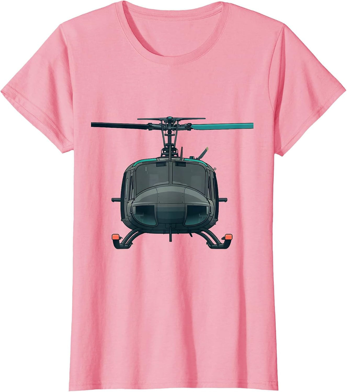 Women's UH-1 Huey Military Helicopter Veteran Pilot Pride T-Shirt - Pink