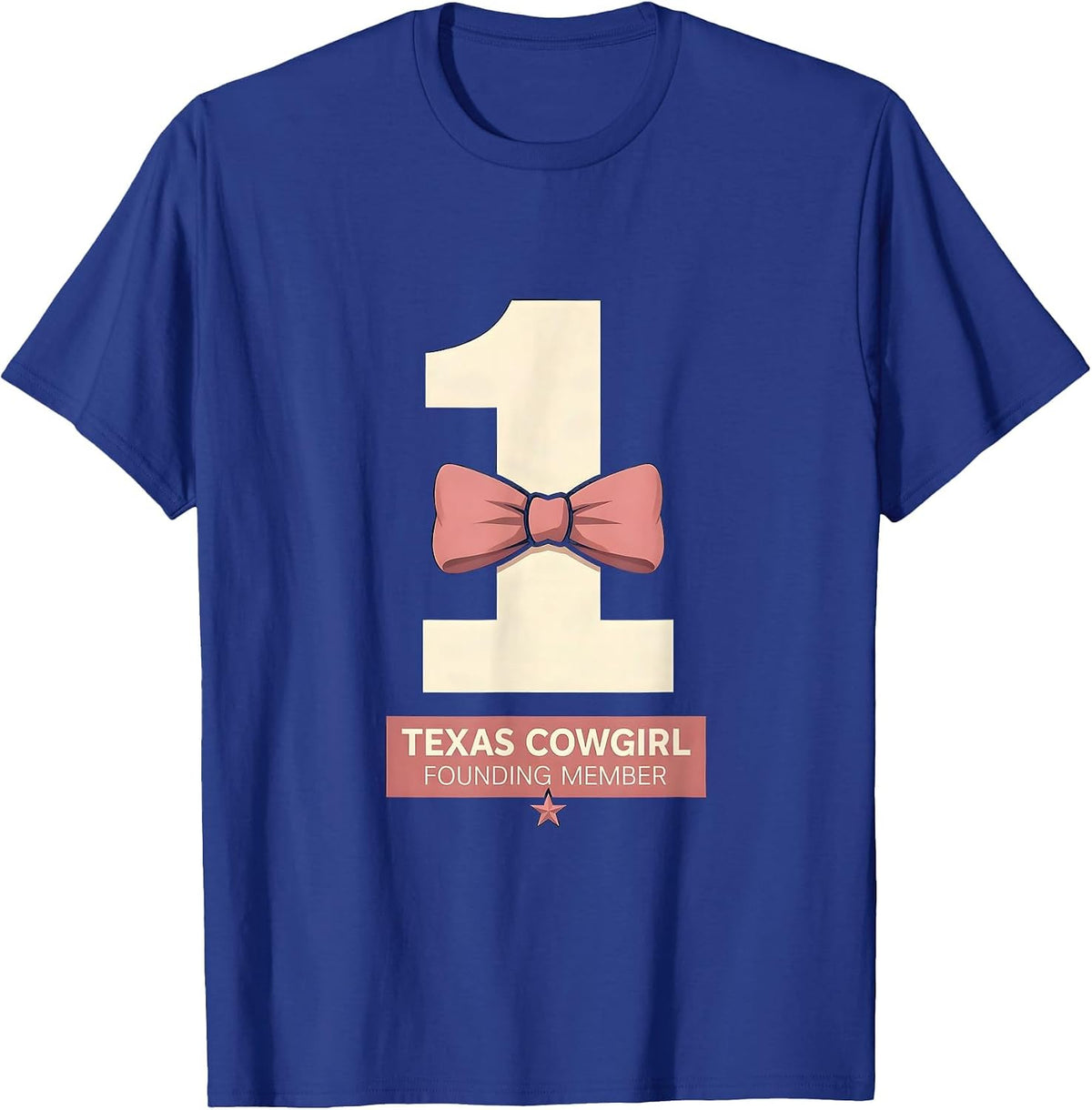 Men's Texas Cowgirl Founding Member Western Cowgirl Pride T-Shirt - Royal Blue