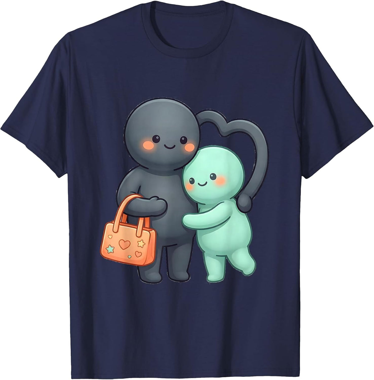 Men's Para Support Squad Kawaii Paraeducator Appreciation T-Shirt - Navy Blue