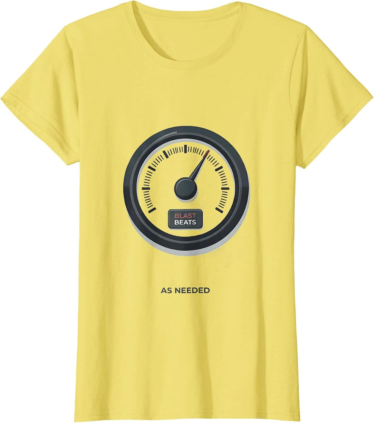 Blast Beats As Needed Funny Heavy Metal Music Metalhead T-Shirt - Lemon Yellow