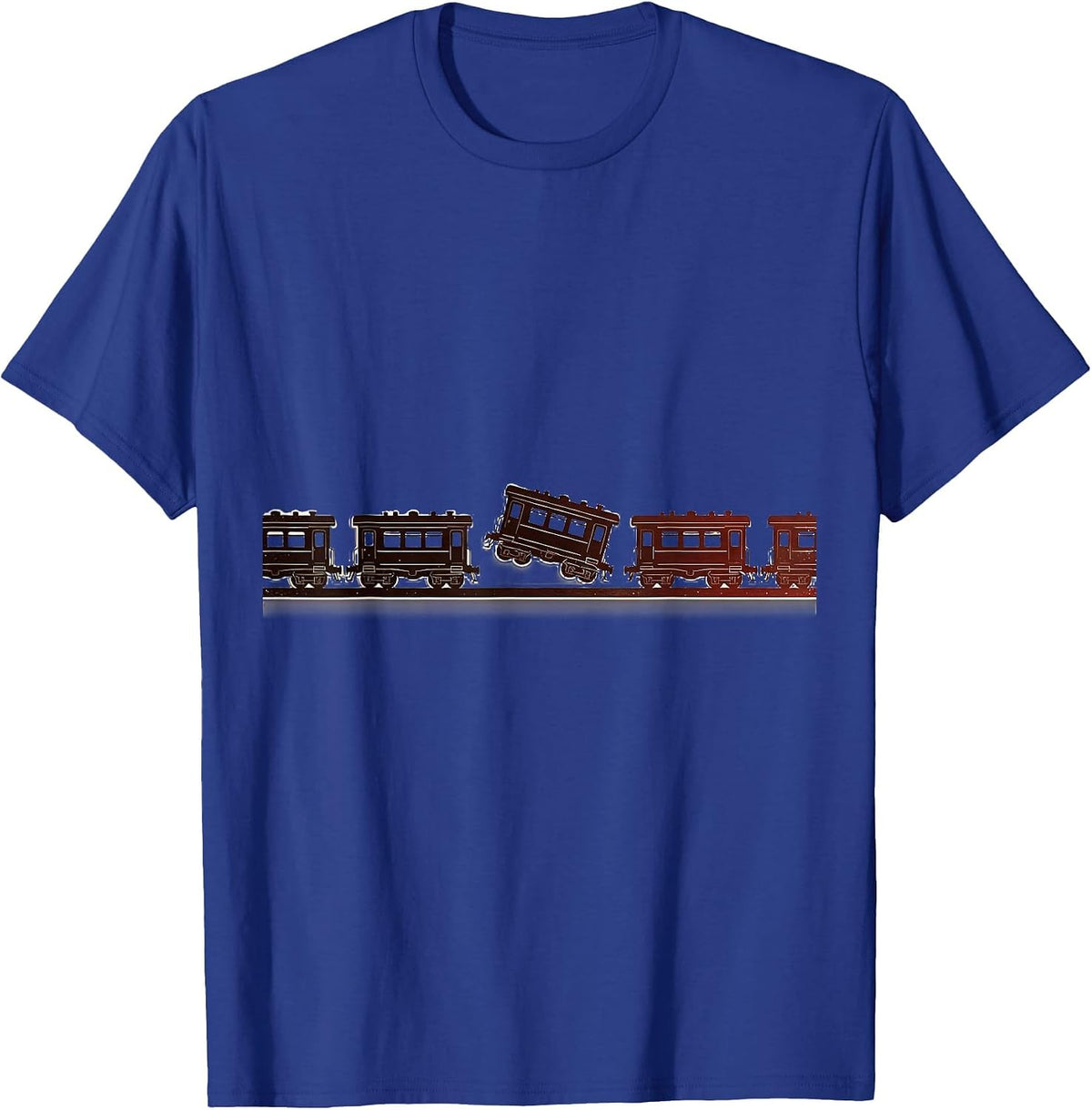 Men's Model Train Car Hoarding Funny Collector T-Shirt - Royal Blue