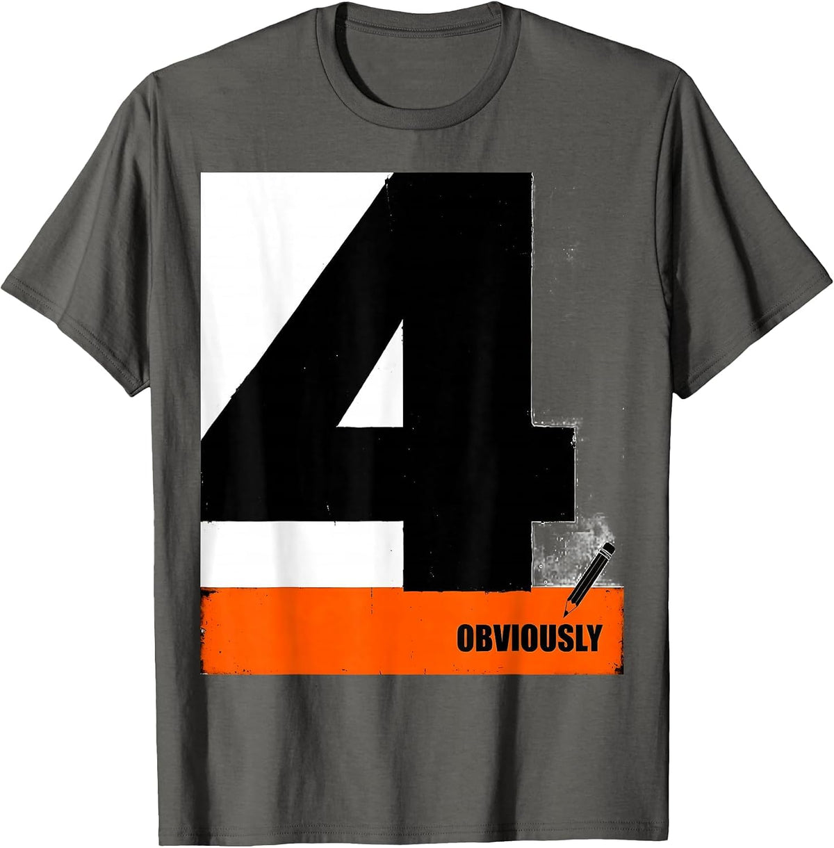 Men's Fourth Grade Obviously Brutalist Graphic Back To School T-Shirt - Asphalt Grey
