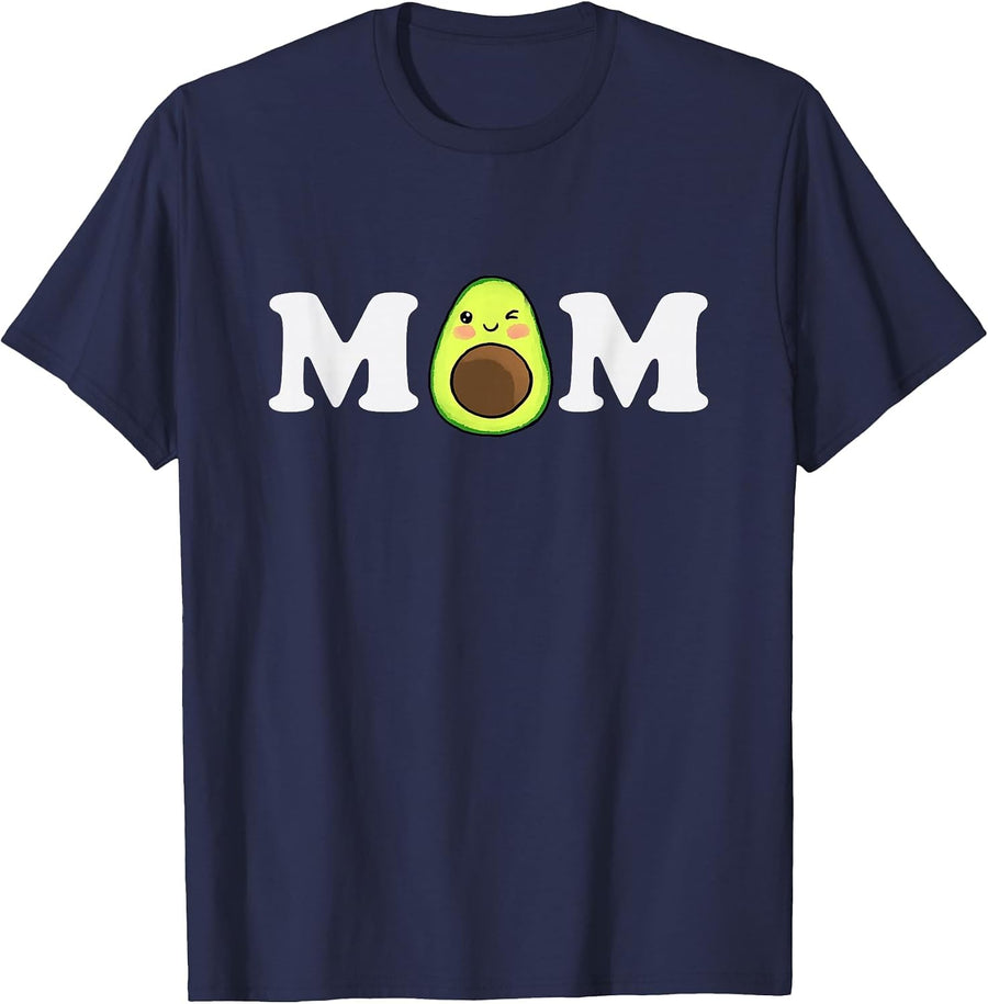 Funny Avocado Mom Guacamole Cinco De Mayo Vegan Fruit Lovers T-Shirt - Navy Blue