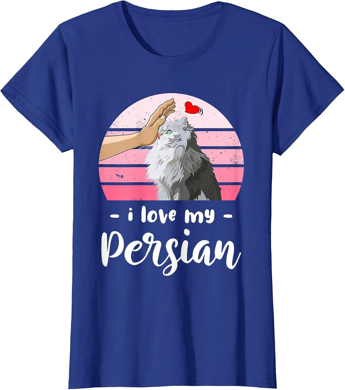 I Love My Persian Cat T-Shirt - Royal Blue