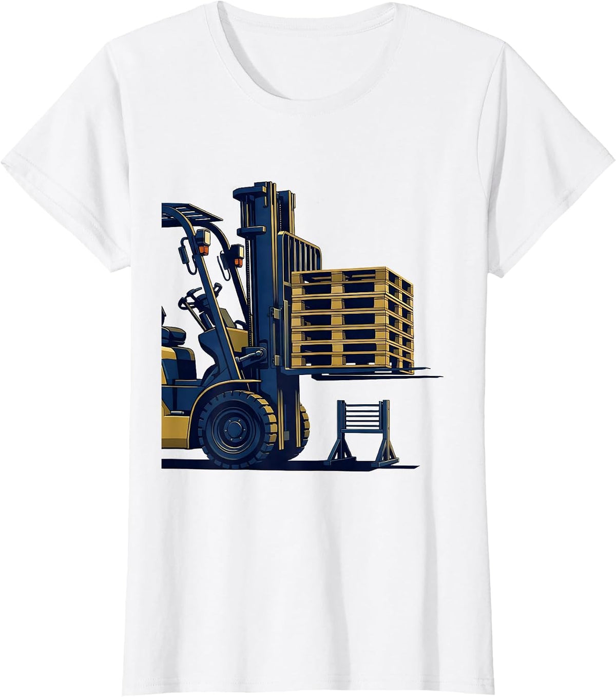 Forklift Operator Bold Sports Humor T-Shirt - White