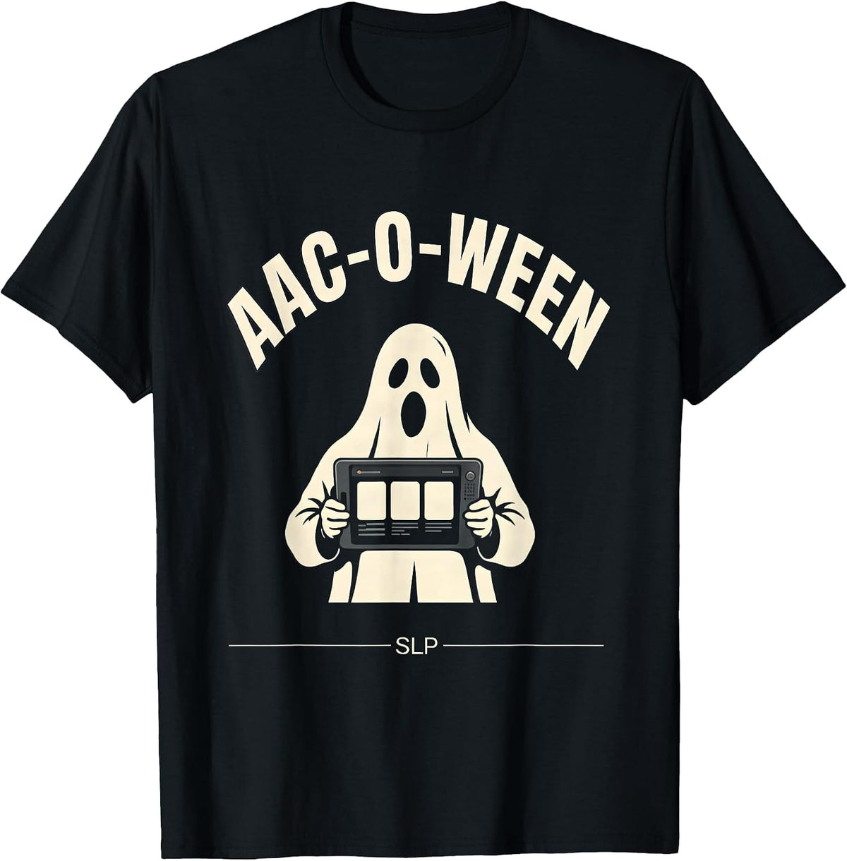 Men's AAC-O-Ween SLP Speech Language Pathology Halloween Therapist T-Shirt - Black