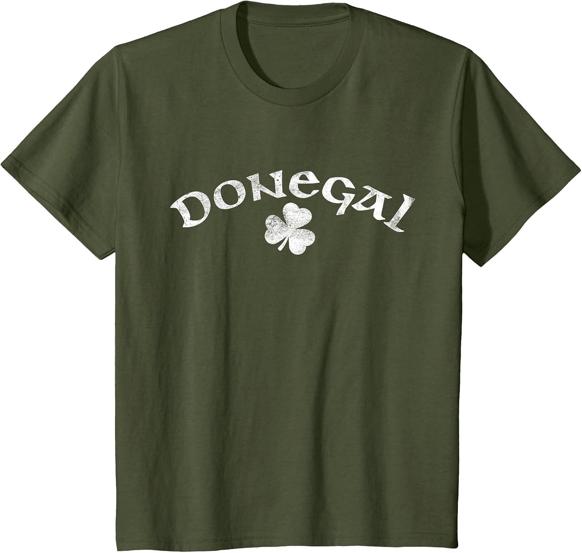 Donegal Ireland Shamrock T-Shirt - Olive Green