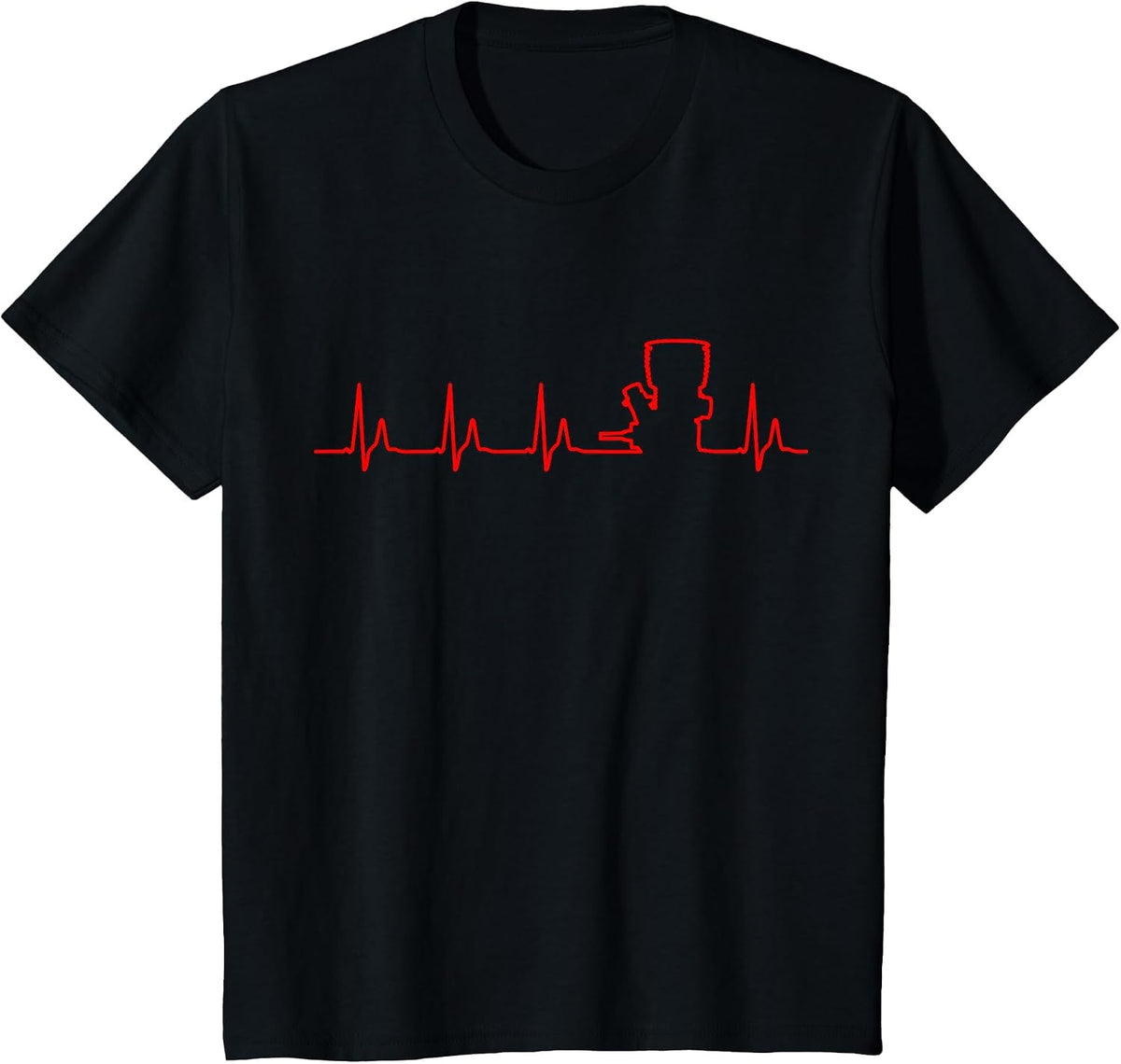 RC Driver Heartbeat with Nitro Motor for RC T-Shirt - Black